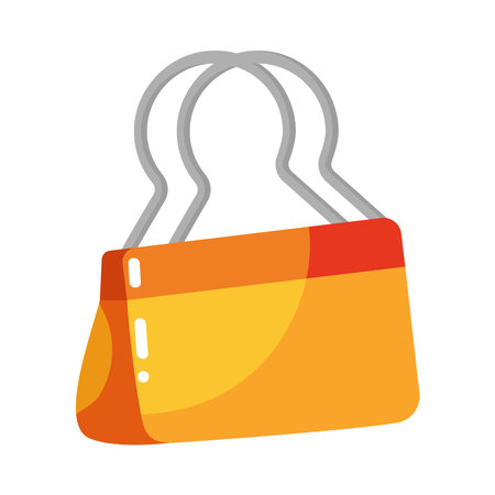 Steel cartoon paper clip. Office stationery. School supplies. Vector illustrationのイラスト素材