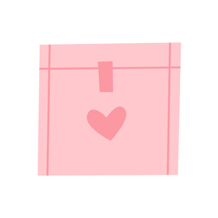 Hand drawn pad for woman menstruation period. Protection for menstrual daysのイラスト素材