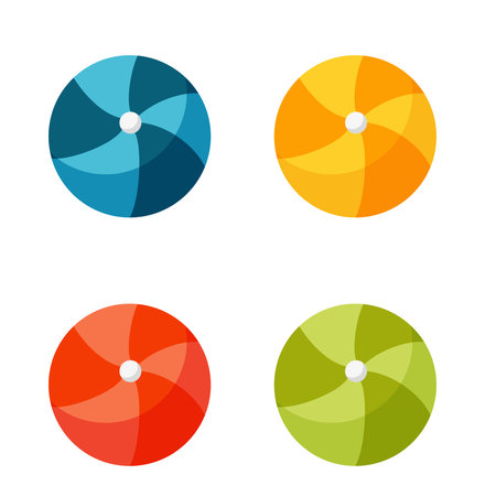 Inflatable beach ball for summer activity games. Children and adult toy for pool&#xA;のイラスト素材