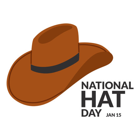 National hat day poster design. January 15. Holday concept. Social media templateのイラスト素材