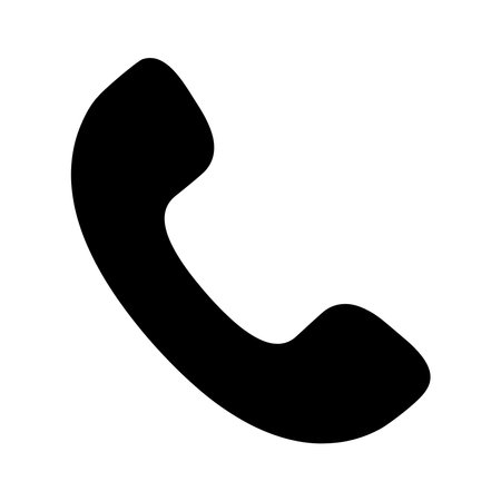Black phone call icon for website. Contact us icon for interfaceのイラスト素材
