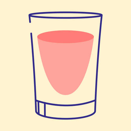 Shot glass icon vector illustration, flat designのイラスト素材