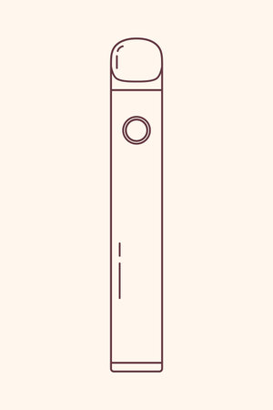 Vape line art icon. Electronic cigarette and vape. Modern vector outline illustration. Design vape...