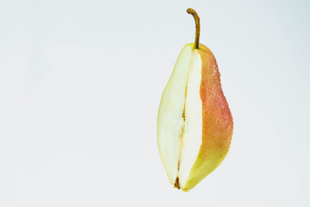 Ripe pearl on a white background. The concept of healthy eating.の写真素材