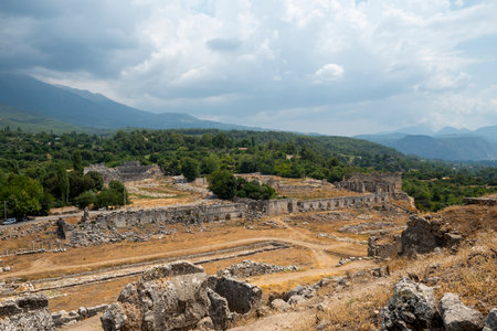 Ruins of the ancient city of Heraclea, Bitola, Macedoniaの写真素材
