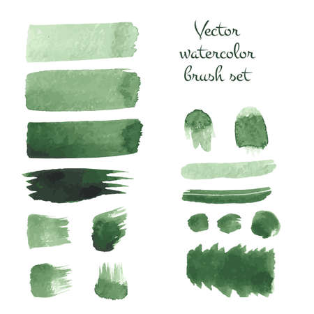 Set of watercolor brush strokes. illustration for your designのイラスト素材