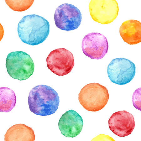 seamless pattern with watercolor circles. illustration for your designのイラスト素材
