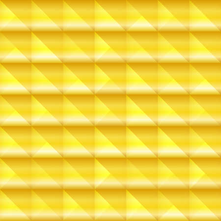 3d square mosaic. Abstract golden background, design template. Vector seamless patternのイラスト素材