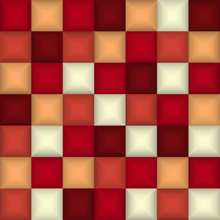 3d square mosaic. Abstract colorful background, design template. Vector seamless patternのイラスト素材