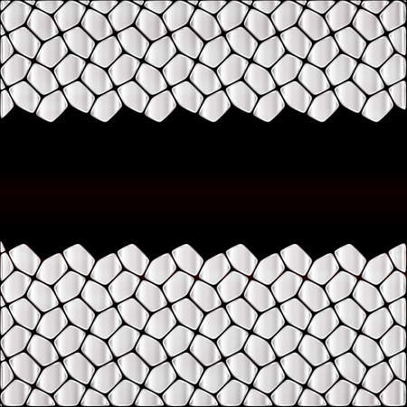 Silver abstract background with place for text. Metallic effect. Realistic Mosaic texture for web or print designのイラスト素材