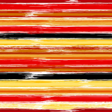 Colorful striped seamless pattern with hand drawn brush strokes. Vector illustration for textile or paper print, web design, package, wallpaperのイラスト素材