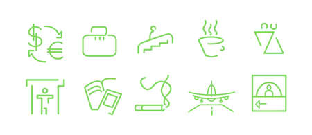 Airport iconsのイラスト素材