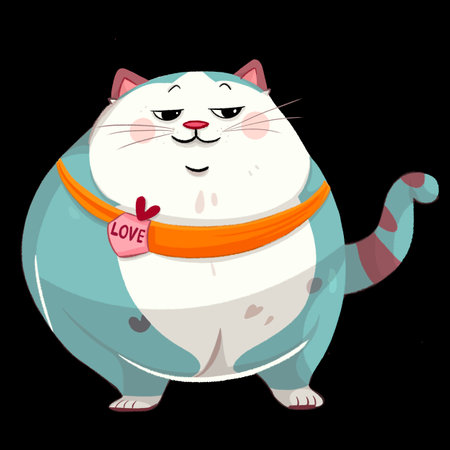 A cute chubby cat first collection for the cat lovers and i think chubby cats are everything in our life. Hope you are a cat person and love them.の写真素材