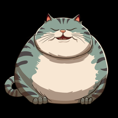 Cute cartoon cat sitting illustration.の写真素材