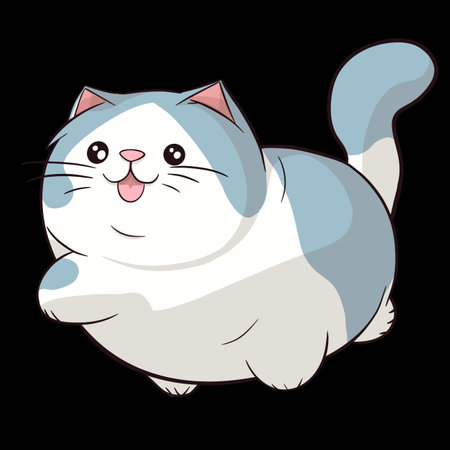 Illustration of cute cat cartoon character.の写真素材