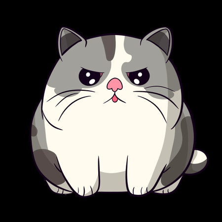 illustration of a cute cat. Cute cartoon kitty.の写真素材