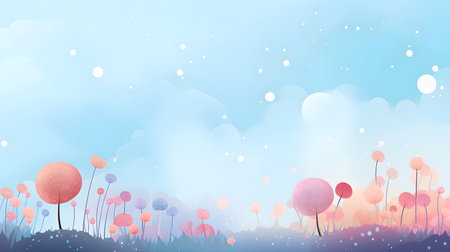 Autumn landscape background, fall season, fall season, vector illustrationの素材
