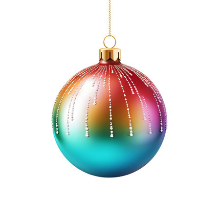 Colorful Christmas ball isolated on white background.の素材