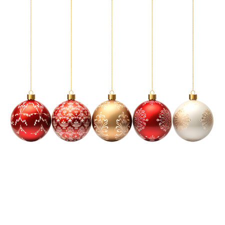 Christmas balls isolated on white background.の素材