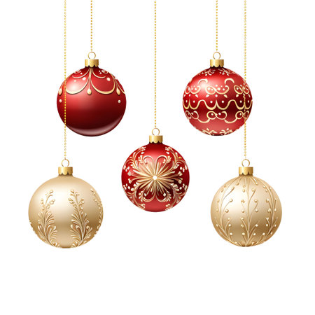 Realistic Chrimas ball, elementsの素材