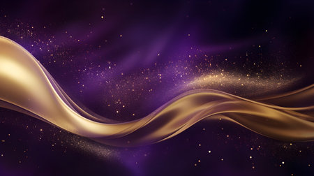 luxury abstract purple and golden glitter illustration backgroundの素材