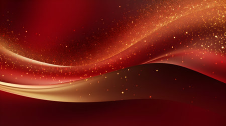 luxury abstract red and golden glitter illustration backgroundの素材