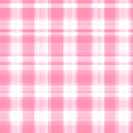 Seamless pattern in pink and white colors for plaid, fabric, clothes, tablecloth and other things. Vector image.の素材