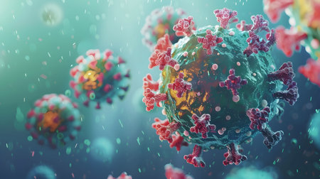 Coronavirus 2019-nCoV. 3D illustrationの素材