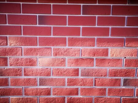 Texture of a red brick wall. Red Brick wall Background of red stone texture, vintage styleの写真素材