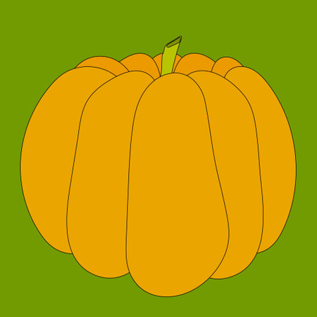 Simple pumpkin vector design, perfect for fall, harvest, or Halloween themes. Great for seasonal decor and graphic projects.のイラスト素材