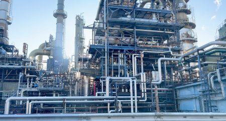 Oil refinery in Italy. High quality photo