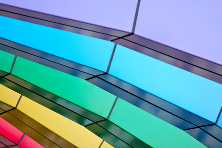 Colorful arched bridgeの写真素材