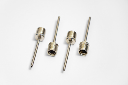 Inflating needle isolated on white backgroundの写真素材