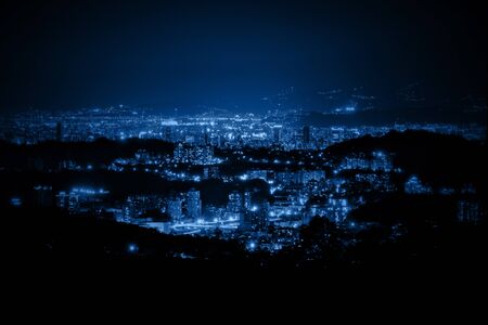 Night view of the Maokongの写真素材