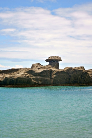 Shihyusan stone umbrella in Taitungの写真素材