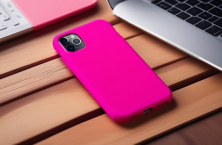 Silicone Pink Smartphone Case.の素材