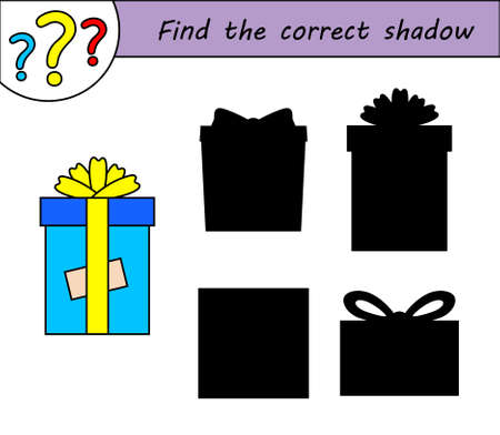 Find the correct shadow. Children educational game.のイラスト素材