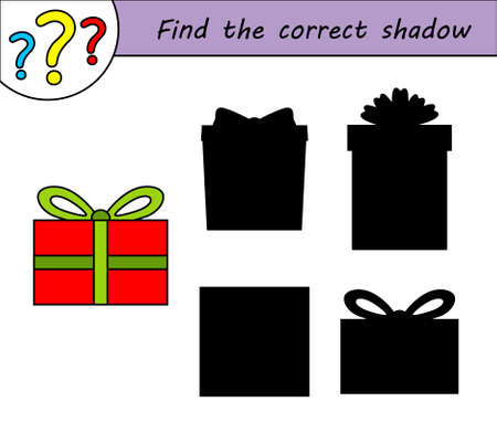 Find the correct shadow. Children educational game.のイラスト素材