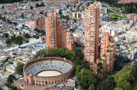 Aerial view to Bogota cityのeditorial素材