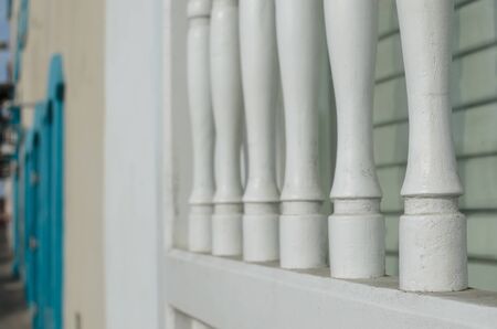 Closeup of traditional window decoration and protection in Cartagena