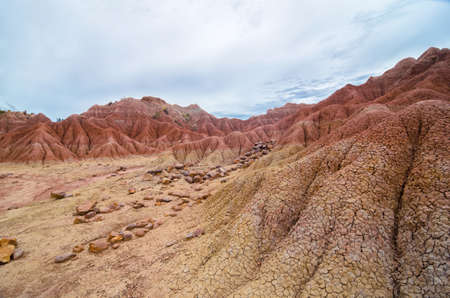 Another planet like terrain of Tatacoa desertの写真素材