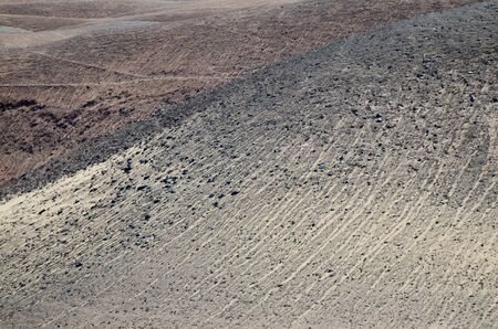 Soils of the desert - colorful arid rocky hillsの写真素材