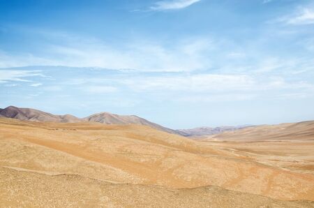 View to arid lands of desertの写真素材