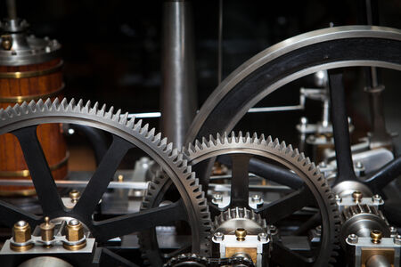 Industry Gear Machine Cog, business cooperation, teamwork and time concept