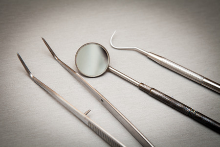 Set of metal dental Dentistの写真素材