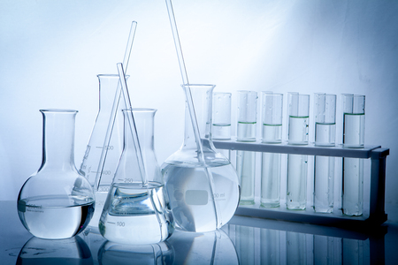 Refinery Laboratory Lab Tube, white backgroundの写真素材