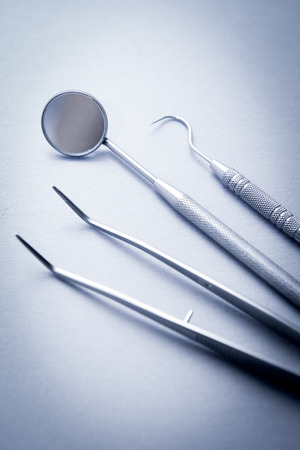 Set of metal dental Dentistの写真素材