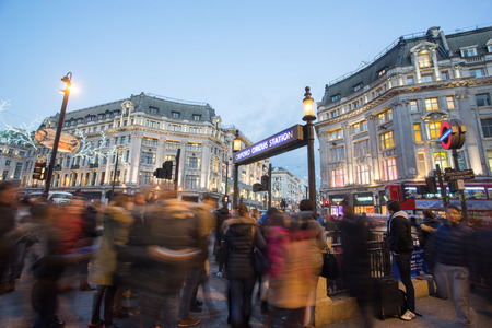 LONDON, ENGLAND, Oxford street on sale season after Christmas.のeditorial素材
