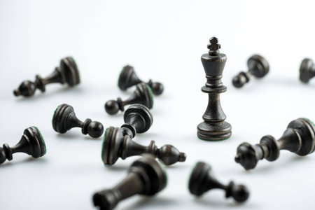 Chess figure, business concept strategy, leadership, team and successの写真素材
