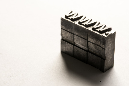 Internet www website by letterpressの写真素材